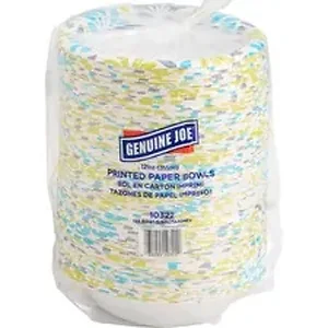Genuine Joe GJO 10322 - Joe Paper Bowls - - Paper Bowl - Disposable - Assorted - 125 Piece(s) Pieces per Serving(s)/ Pack