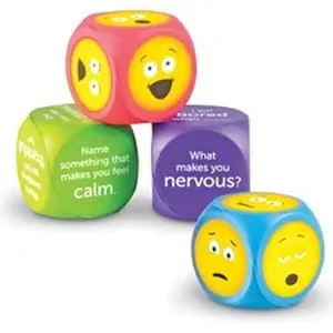 Learning Resources LRN LER7289 - Soft Foam Emoji Cubes - Theme/Subject: Learning - Skill Learning: Social Development, Feeling, Emotion, Language Development, Vocabulary, Thinking, Communication - 3 Year & Up - Multi