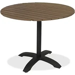 Kfi Seating KFI TSY32R1900MA - KFI Eveleen Outdoor Table-Round, Mocha - Round Top x 32 Table Top Diameter - Assembly Required - Mocha - Aluminum, Synthetic Polymer