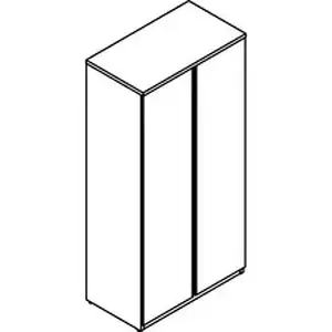 Groupe Lacasse LAS 4YN203673BT - Lacasse Concept 400E Storage Cabinet - 36 x 20 x 73, 0.1 Edge - 4 Shelve(s) - Smooth Edge - Material: Aluminum Handle - Finish: Musta
