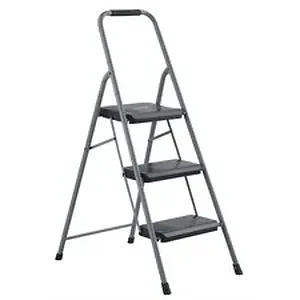 Louisville Ladder Inc DAD BXL436003 - Louisville 3' Steel Domestic Step Stool - 3 Step - 200 lb Load Capacity - 3.5 x 2150 - Gray