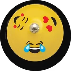 Ashley Productions Inc ASH 10528 - Ashley Emoji Design 3 Base Hand Bell - - Metal - Assorted Color