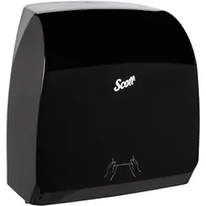 Kimberly Clark KCC 47089 - Scott Mod Slimroll Towel Dispenser - Hardwound Roll Dispenser - 13 Height x 12.7 Width x 7.2 Depth - Black - Compact, Touch-free - 1 / Carton