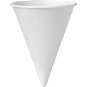 Dart Container Corporation SCC 4BR2050PK - Solo 4oz Bare Paper Cone - 4 fl oz - Cone - 200 / Pack - White - Paper - Water, Cold Drink
