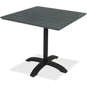 Kfi Seating KFI TSY32S1900GY - KFI Eveleen Outdoor Table - Square Top - 32 Table Top Length x 32 Table Top Width - Assembly Required - Gray - Aluminum, Synthetic Polymer