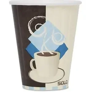 Dart Container Corporation SCC IC8J7534 - Solo Traveler Insulated Paper Hot Cups - 8 fl oz - 50 / Pack - White - Paper - Hot Drink, Coffee
