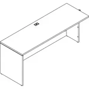 Groupe Lacasse LAS M1DT2472BW - Morpheo Table - 70.9 x 23.6Table, 1 Top - Finish: Thermofused Laminate (TFL), Tuscany Walnut