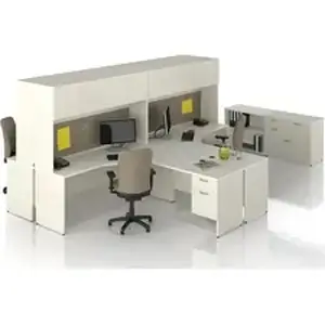 Groupe Lacasse LAS 31NEIF2042RT - Lacasse Concept 300 Return - 2-Drawer - 42 x 20 x 29 - 2 x Box Drawer(s), File Drawer(s) - Single Pedestal on Left Side - Material: Metal Handle - Finish: Silver Handle, Musta