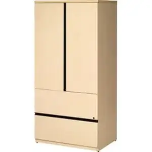 Groupe Lacasse LAS 4YN243673BL - Lacasse Concept 400E Storage Cabinet - 36 x 24 x 73, 0.1 Edge - 4 Shelve(s) - Smooth Edge - Material: Aluminum Handle - Finish: Classic Chocolate