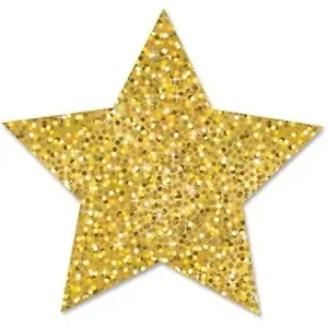 Ashley Productions Inc ASH 304504 - Ashley Sparkle Decorative Magnetic Star - Fun Theme/Subject - Magnetic - Durable, Damage Resistant, Long Lasting - 4 Height x 4 Length - Gold - 6 / Set