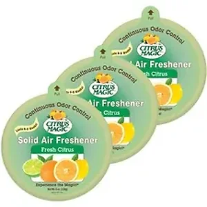 Beaumont Products BMT 616472149 - Citrus Magic Solid Air Freshener - Solid - 8 oz - Fresh Citrus - 6 Week - 3 / Pack - Odor Neutralizer