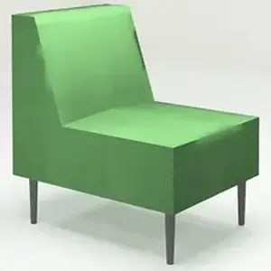 High Point Furniture Industries Inc HPT 580444133 - HPFI 5804 Armless Chair - 22.5 x 31 x 34, 22 x 20 x 19.5 Seat - Material: Brushed Aluminum Leg - Finish: Infinity Links