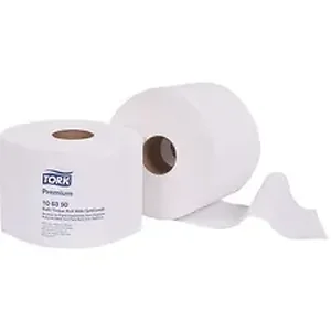 Essity TRK 106390 - TORK Premium Bath Tissue Roll with OptiCore - 2 Ply - 3.80 x 266.67 ft - 800 Sheets/Roll - 5.60 Roll Diameter - White - Paper - Embossed, Comfortable, Soft - For Office Building, Restaurant, Hotel - 28800 / Sheet