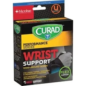 Medline Industries Inc MII CUR19710D - Curad Microban Universal Wrist Support - Black