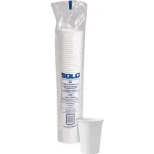 Dart Container Corporation SCC 412WN2050 - Solo Disposable Paper Hot Cups - 12 fl oz - 1000 / Carton - White - Paper - Hot Drink, Coffee, Tea, Cocoa