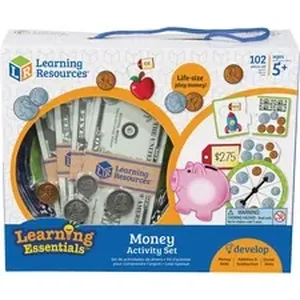 Learning Resources LRN LER3219 - Money Activity Set - Theme/Subject: Learning - Skill Learning: Visual, Money, Addition, Subtraction, Making Change, Equivalence, Counting, Fine Motor, Problem Solving, Tactile Discrimination, Self-help - 4 Year & Up - Multi