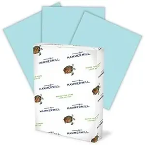 International Paper HAM 103309CT - Paper for Copy 8.5x11 Colored Paper - Blue - Recycled - 30% - Letter - 8 1/2 x 11 - 20 lb Basis Weight - Smooth - 5000 / Carton - FSC