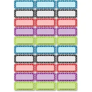 Ashley Productions Inc ASH 10079 - Ashley Dry Erase Dotted Nameplate Magnets - Dotted - Die-cut, Write on/Wipe off, Heavy Duty - Multicolor - Foam - 1 / Pack
