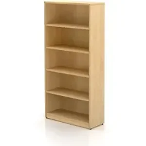 Groupe Lacasse LAS 41NNB367314O - Lacasse Bookshelf - 36 x 14 x 73, 0.1 Edge - Smooth Edge - Finish: Thermofused Laminate (TFL), Snow