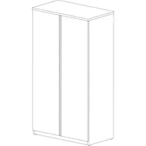 Groupe Lacasse LAS 4YN203665BL - Lacasse Concept 400E Storage Cabinet - 36 x 20 x 65 Cabinet - 4 Shelve(s) - Material: Aluminum Handle - Finish: Classic Chocolate