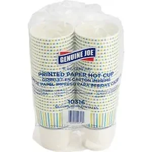 Genuine Joe GJO 10316 - Joe Hot Cup - 8 fl oz - 50 / Pack - Assorted - Paper - Hot Chocolate, Cappuccino, Tea, Coffee, Beverage