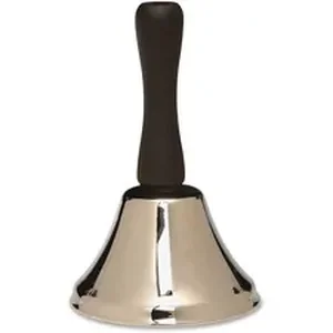 Ashley Productions Inc ASH 10050 - Ashley Prod. Hand Bell - - Steel, Metal - Silver Color