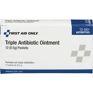 First Aid Only, Inc. FAO 12001 - First Aid Only Triple Antibiotic Ointment Packets - For Infection, Scrape, Burn, Minor Cut - 12 / Box - 12 Per Box