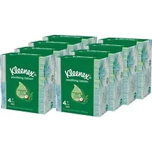 Kimberly Clark KCC 50174CT - Kleenex Soothing Lotion Tissues - 3 Ply - White - Soft - For Home, Office, School - 65 Per Box - 32 / Carton