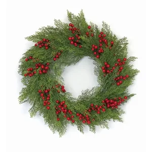 Melrose International 81298DS - 23-Inch Pine and Berry Decorative Wreath