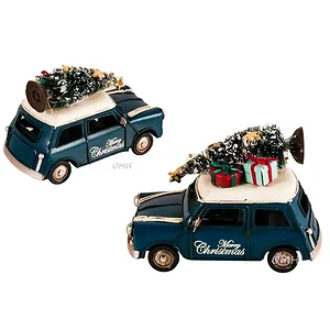 Old Modern Handicrafts Inc Omh AR036 - Vintage Mini Cooper Christmas Car Model Set - 1960s Style