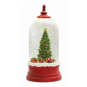 Melrose International 80782DS - 10.5" Snow Globe with Tree and LED Light - USB Included