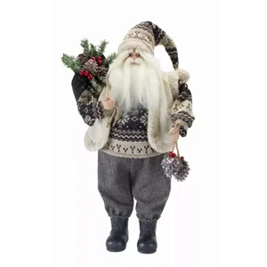 Melrose International 76808DS - Charming Santa Figurine - 36H Polyester/Fabric Decoration