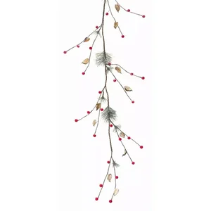 Melrose International 76445DS - Festive Pine and Berry Garland - 5 Feet Long (Set of 6)