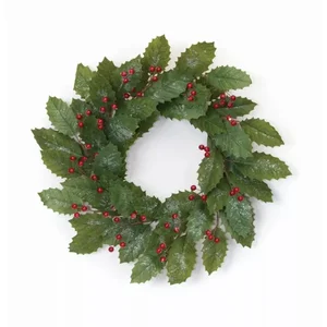 Melrose International 80350DS - Elegant 19-Inch Holly Wreath for All Seasons