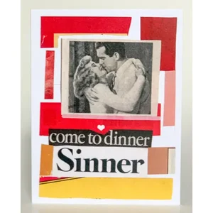 Barnes Cards Llc SQ0274610 - Come to Dinner Sinner Greeting Card Pack - 6 Cards