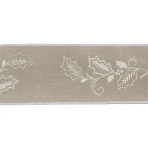 Melrose International 81008DS - Wired Cotton Holiday Ribbon (4 x 5 Yards, Set of 2)