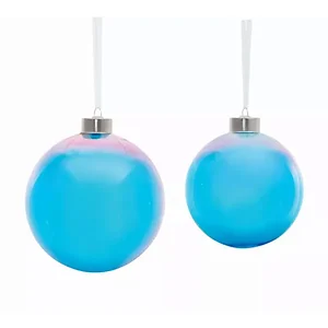 Melrose International 80053DS - Set of 8 Decorative Glass Ornaments - 3.75D & 4.5D