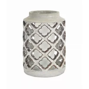 Melrose International 74571DS - Stylish Cement Candle Holder - 12.25 Inches Tall