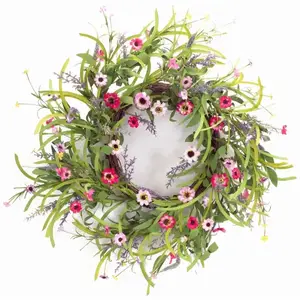 Melrose International 62099DS - Wildflower Bloom Wreath - 32" Decorative Accent