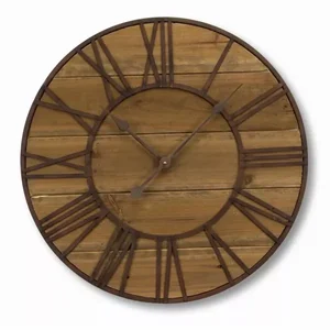 Melrose International 58370DS - Stylish Round Roman Numeral Wall Clock - 23.5 Inch