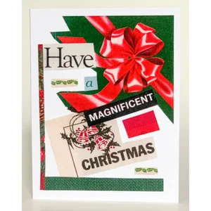 Barnes Cards Llc SQ1261762 - Festive Spirit Christmas Greeting Card Pack of 6