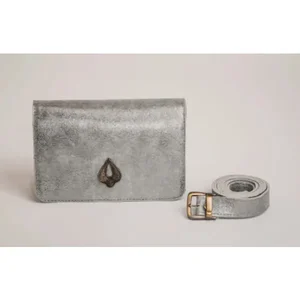 383 Heights Ines Llc Bynes BAG01BSI - Elegant Silver 3-in-1 Beltbag for Versatile Style
