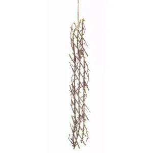 Melrose International 58432DS - Set of 6 Hanging Mossed Twig Vines - 32.5" H Plastic Decor