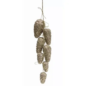 Melrose International 69400DS - Set of 6 Styrofoam Pine Cone Bundles - 15 Inches High