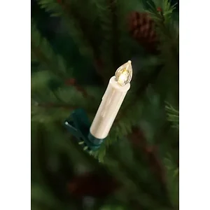 Melrose International 61629DS - Set of 24 Remote-Controlled LED Clip-on Taper Candles 4"H