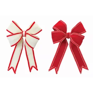 Melrose International 80306DS - Set of 6 Festive 15H Felt Bows for Decorating