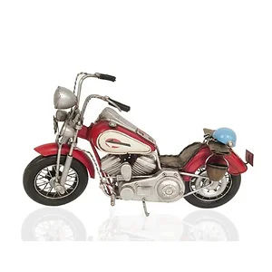 Old Modern Handicrafts Inc Omh AJ119 - Handcrafted Red Metal Harley Davidson Motorcycle Model
