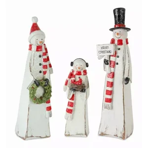 Melrose International 80545DS - Charming Snowman Family Figurines - Set of 3