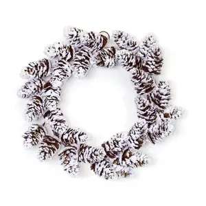 Melrose International 81309DS - 18" Pine Cone Wreath - Natural Outdoor Decor