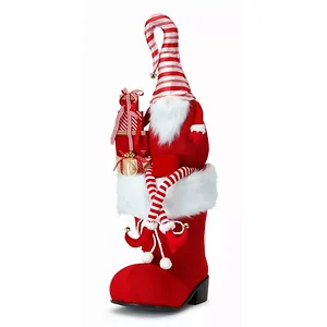 Melrose International 81234DS - Charming Elf in Santa Boot Holiday Decoration